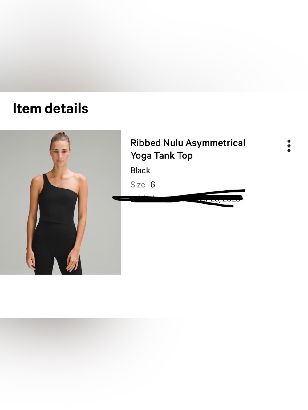 Lululemon Ribbed Asymmetrical Tank - Picture 4 of 4
